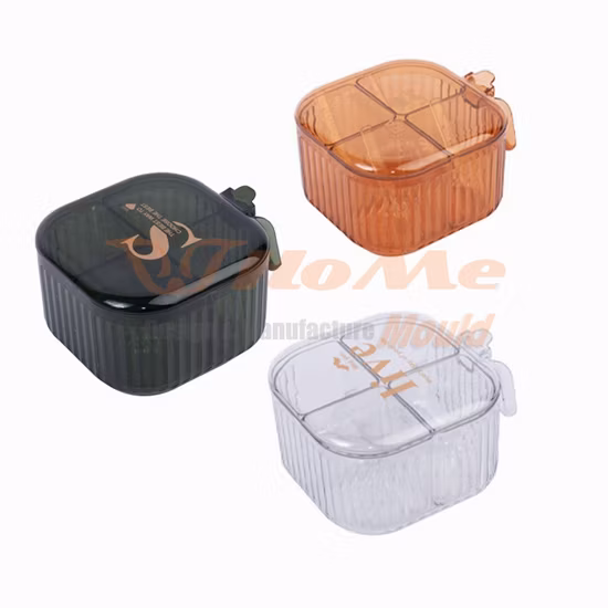 Stampo ad iniezione per stampo per scatola di condimento in plastica per uso domestico da cucina di alta qualità a prezzo economico OEM per scatola di immagazzinaggio di condimento