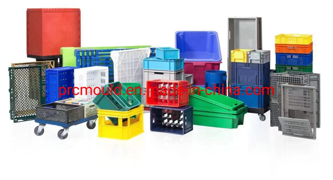 Plastic Injection Automatic Drop Strong Stacking Stackable Storage Transparent Logistics Turnover Vegetable Fruit Crate Box Mould Manufacturer From China