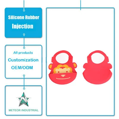 Stampo scamiciato lavabile per bambini impermeabile personalizzato in gomma siliconica